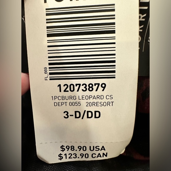 NEW Torrid Slim Fix Underwire Piping One Piece Swimsuit-Size 3-D/DD - Picture 10 of 11